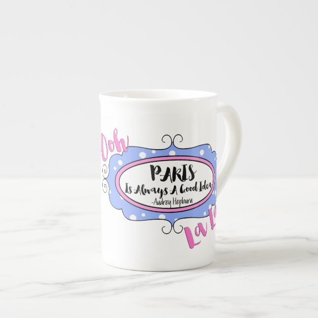 Tasse En Porcelaine Paris (Devant droit)