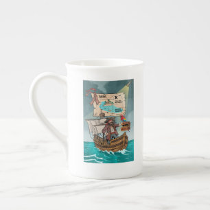 Tasse En Porcelaine Parlez comme une fête de pirates