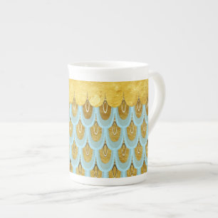 Tasse En Porcelaine Parties scintillant Turquoise bleu brillant Balanc