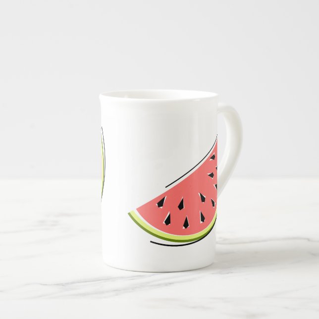 Tasse En Porcelaine Pastèque tranche 2 (Devant droit)
