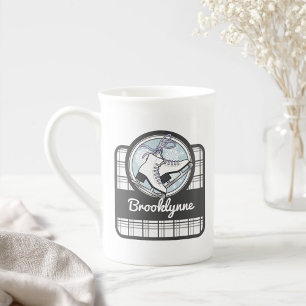 Tasse En Porcelaine Patinage artistique personnalisé moderne mignon ta