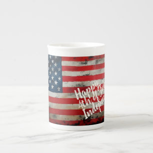 Tasse En Porcelaine Patriotique 4 juillet Fête de l'Indépendance