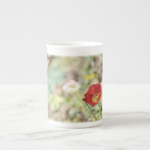Tasse En Porcelaine Pavot rouge