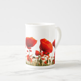 Tasse En Porcelaine Pavots rouges