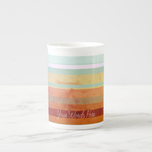Tasse En Porcelaine Paysage Abstrait et vos mots