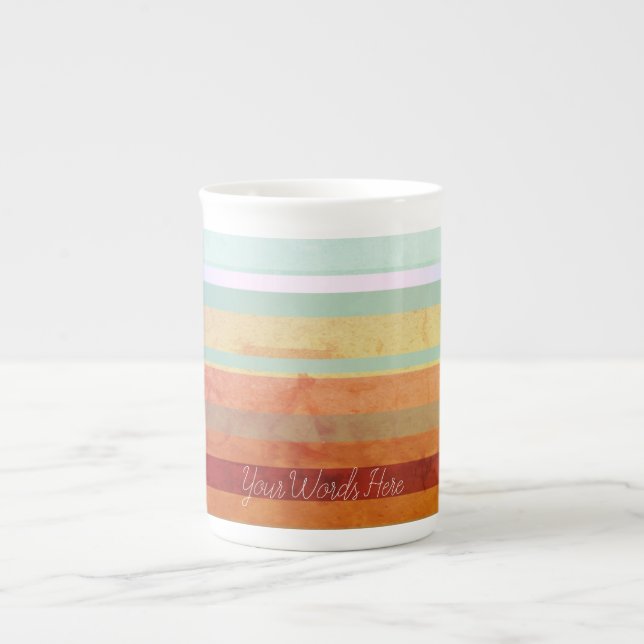 Tasse En Porcelaine Paysage Abstrait et vos mots (Devant)