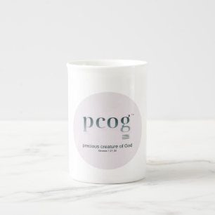 Tasse En Porcelaine pcog rond message complet; film couleur; 