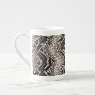 Tasse En Porcelaine Peau de serpent cristal argent Luxe