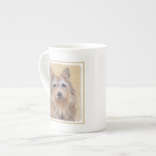 Tasse En Porcelaine Peinture Berger Picard - Joli art original chien