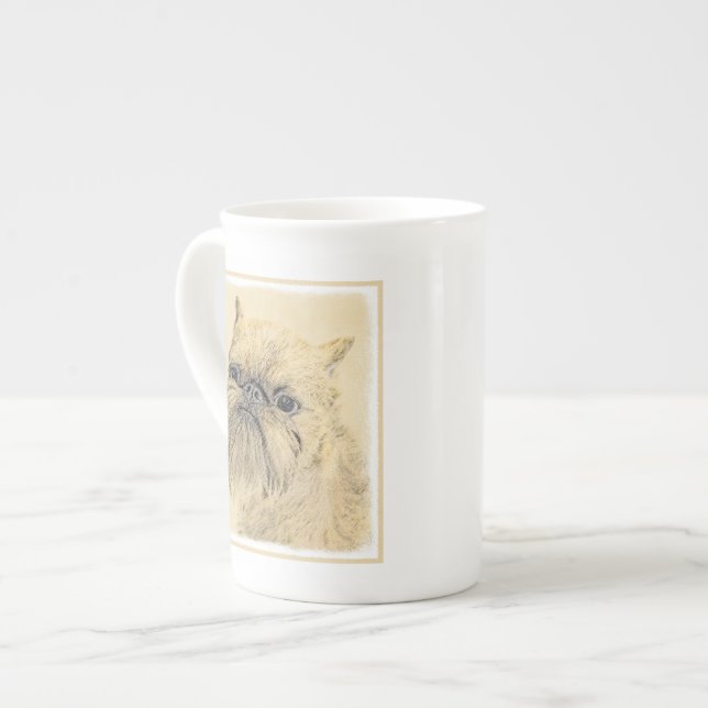 Tasse En Porcelaine Peinture bruxelloise sur le Griffon - Cute Origina (Devant gauche)