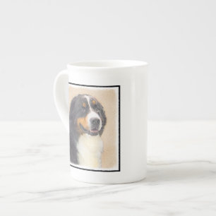 Tasse En Porcelaine Peinture de Bouvier Bernois - Art de chien origina