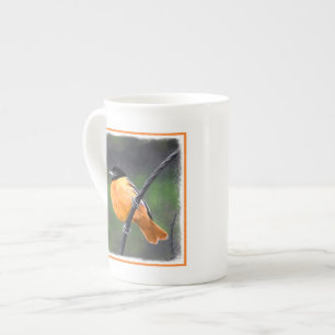 Tasse En Porcelaine Peinture de loriot - art original d'oiseau