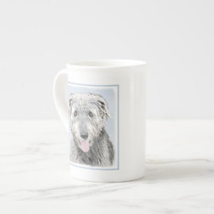Tasse En Porcelaine Peinture de Wolfhound irlandais - Joli art origina
