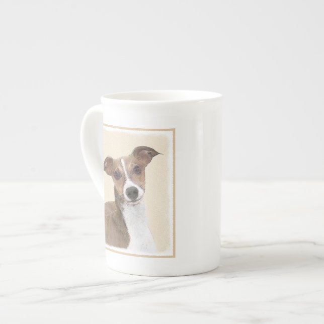 Tasse En Porcelaine Peinture italienne Greyhound - Cute Original Chien (Devant gauche)
