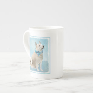 Tasse En Porcelaine Peinture norvégienne Buhund - jolie art original c