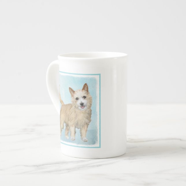 Tasse En Porcelaine Peinture Podengo Pequeno portugaise - Art original (Devant gauche)