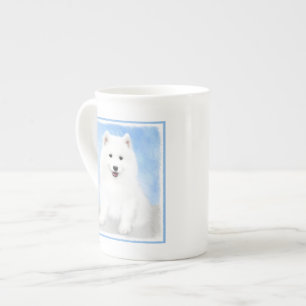 Tasse En Porcelaine Peinture Samoyed Puppy - Jolie Art Original Chien