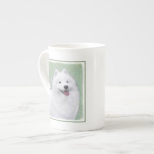 Tasse En Porcelaine Peinture Samoyède - Art de chien original mignon