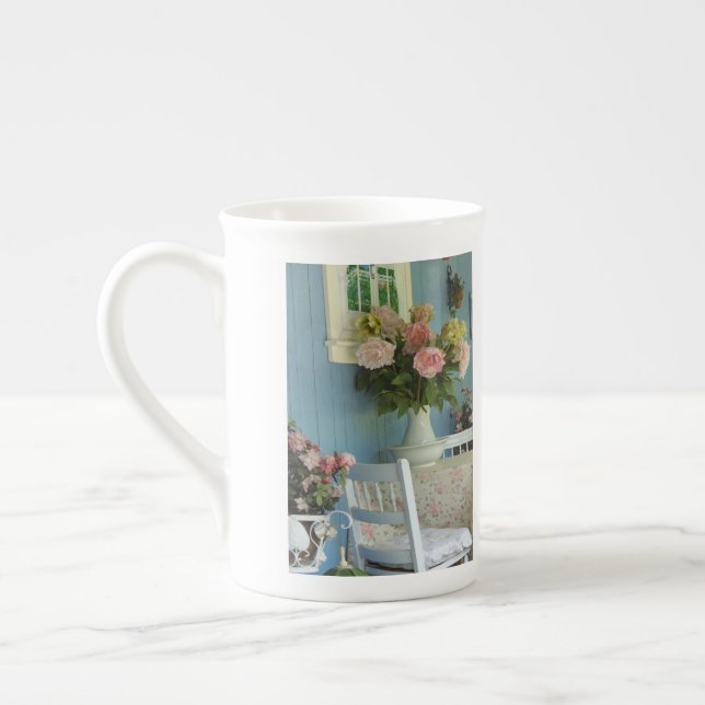 Tasse En Porcelaine Peonies victoriennes - Le vignoble de Martha (Gauche)