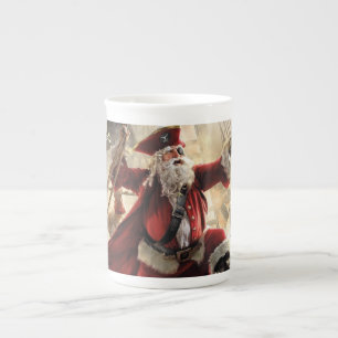 Tasse En Porcelaine Père Noël Est Un Pirate
