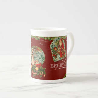 Tasse En Porcelaine Père Noël Saint Nicholas Elégant Croire Swirl Vint