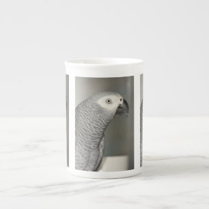 Tasse En Porcelaine Perroquet gris d'Afrique