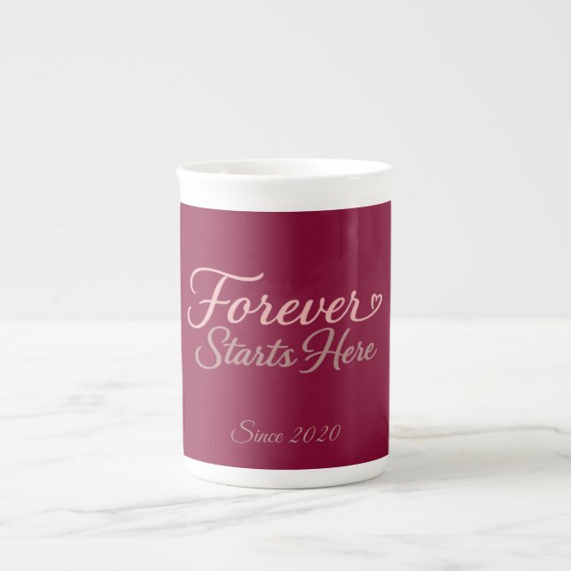 Tasse En Porcelaine Personalized gift with the date the relationship  (Devant)