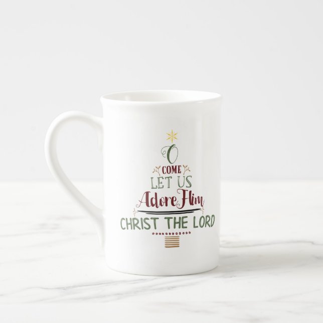 Tasse En Porcelaine PERSONNALISABLE O Venez Adore-Le (Gauche)