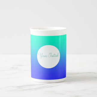 Tasse En Porcelaine Personnaliser Bleu Vert Blanc