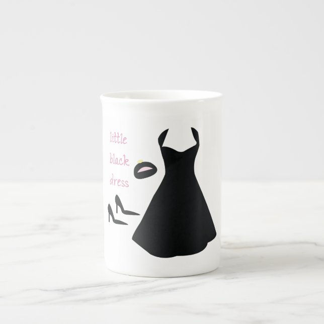 Tasse En Porcelaine Petite robe noire (Devant)