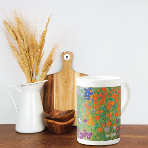 Tasse En Porcelaine Petunias Asters Floral Gustav Klimt