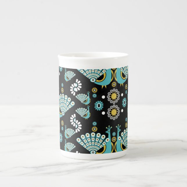 Tasse En Porcelaine Pheasers Peacock Art (Devant)