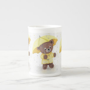 Tasse En Porcelaine Pied d'ours dans la pluie