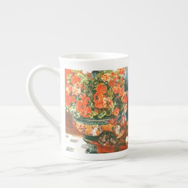 Tasse En Porcelaine Pierre-Auguste Renoir Geraniums Et Chats (Gauche)