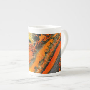 Tasse En Porcelaine Pierres Orange Tournées