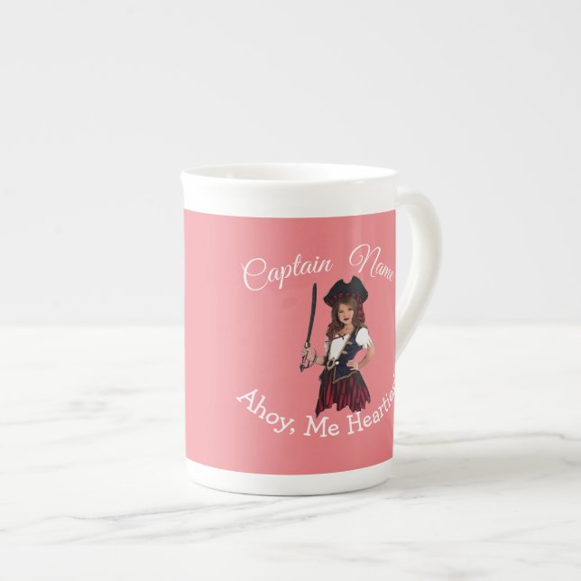 Tasse En Porcelaine Pink Pirate Girl  (Devant droit)