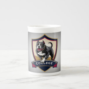 Tasse En Porcelaine Pitbull à l'université : Logo