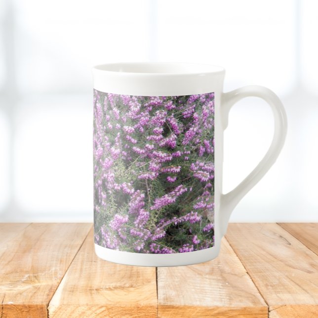 Tasse En Porcelaine Plutôt Violet Cuir Floral (In Situ)
