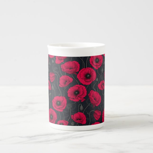 Tasse En Porcelaine Poppies rouges (Devant)