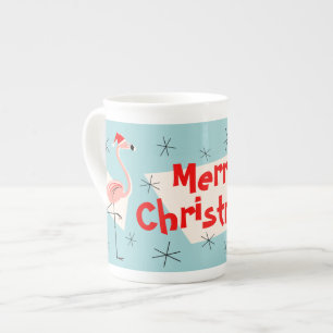Tasse En Porcelaine Porcelaine tendre bleue de Joyeux Noël de Santa d