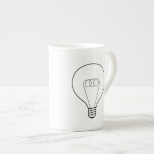 Tasse En Porcelaine Porcelantasse avec ampoule