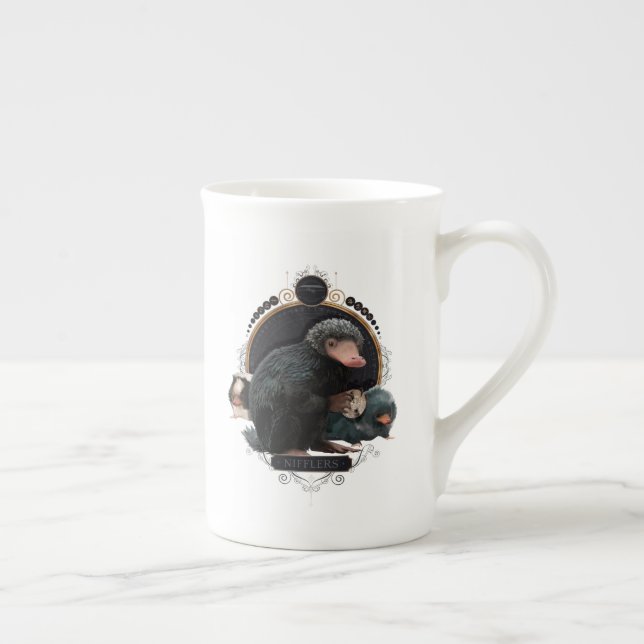 Tasse En Porcelaine Portrait Art nouveau de NIFFLER™s (Droite)