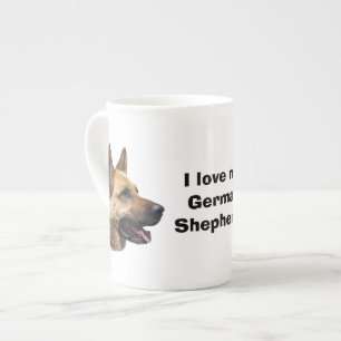 Tasse En Porcelaine Portrait de chien berger allemand alsacien