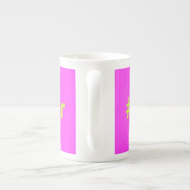 TASSE EN PORCELAINE POUVOIR DE FILLE HASHTAG (Dos)