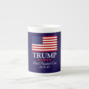 TASSE EN PORCELAINE PRÉSIDENT DONALD TRUMP MEILLEUR PRÉSIDENT JAMAIS