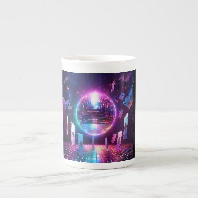 Tasse En Porcelaine Prêt Pour Une Nuit De Danse Et De Jeu (Devant)