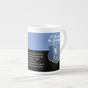 Tasse En Porcelaine Prière de St Michael Arkhangel pensant à vous