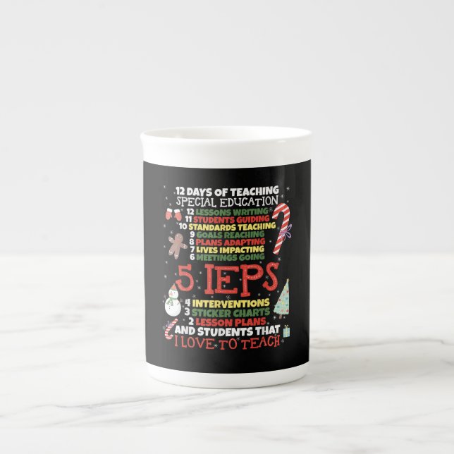 Tasse En Porcelaine Professeur à l'école SPED Funny (Devant)