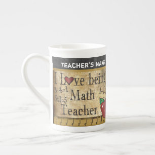 Tasse En Porcelaine Professeur de mathématiques Vintage Style unique �