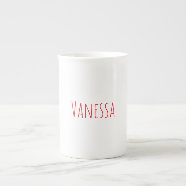 Tasse En Porcelaine Professional classical calligraphy name custom red (Devant)